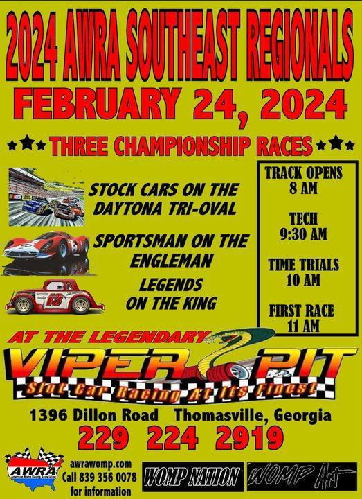 American Womp Racing Association AWRA Slot Car Rules